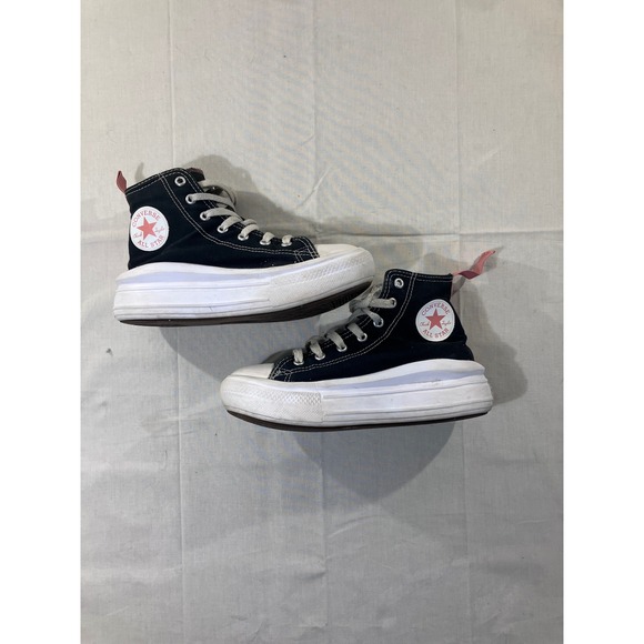 Converse Chuck Taylor All Star Lift Platform High Top Kids Shoes Black Pink - Picture 10 of 12